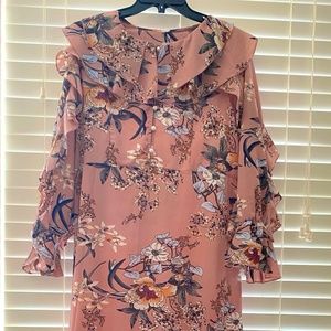 nowt pink floral dress